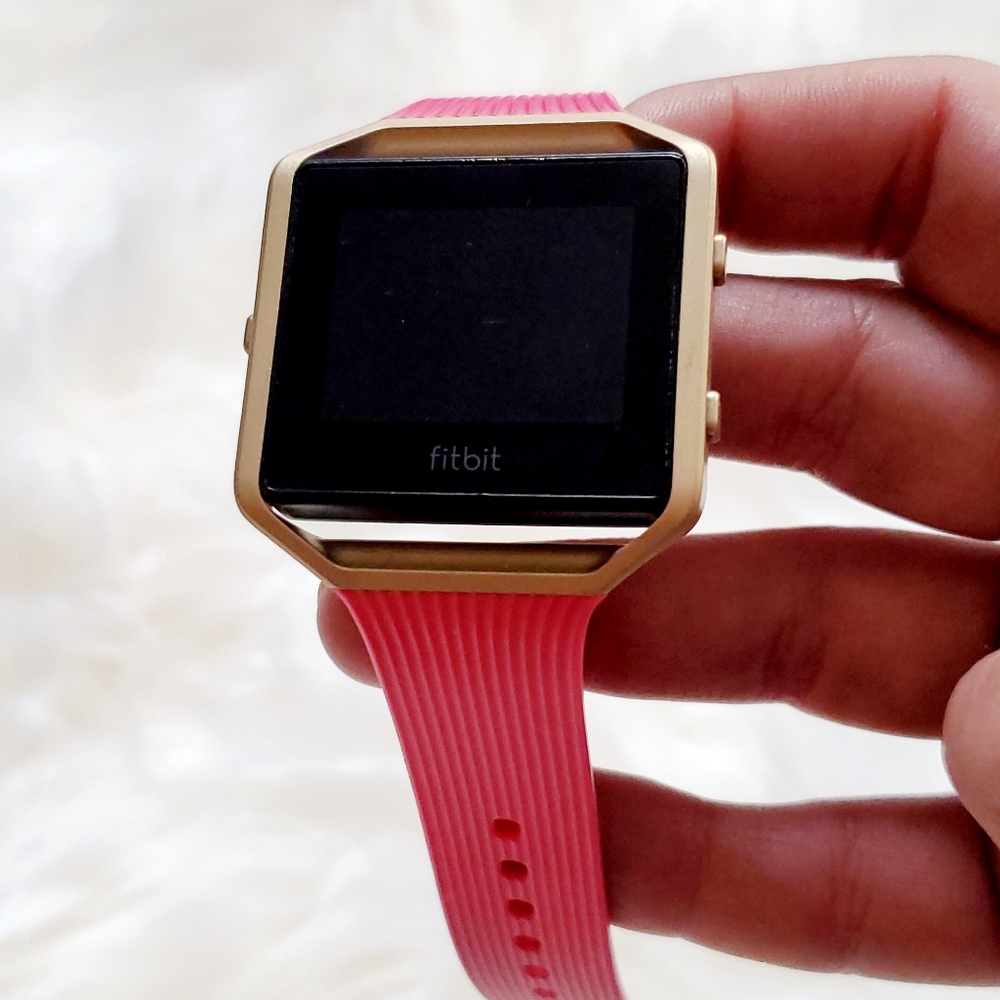 Fitbit blaze gold series.